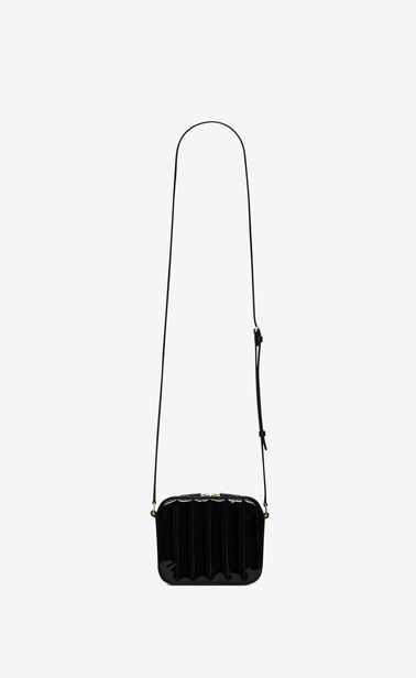 Vicky toy camera bag in quilted patent leather